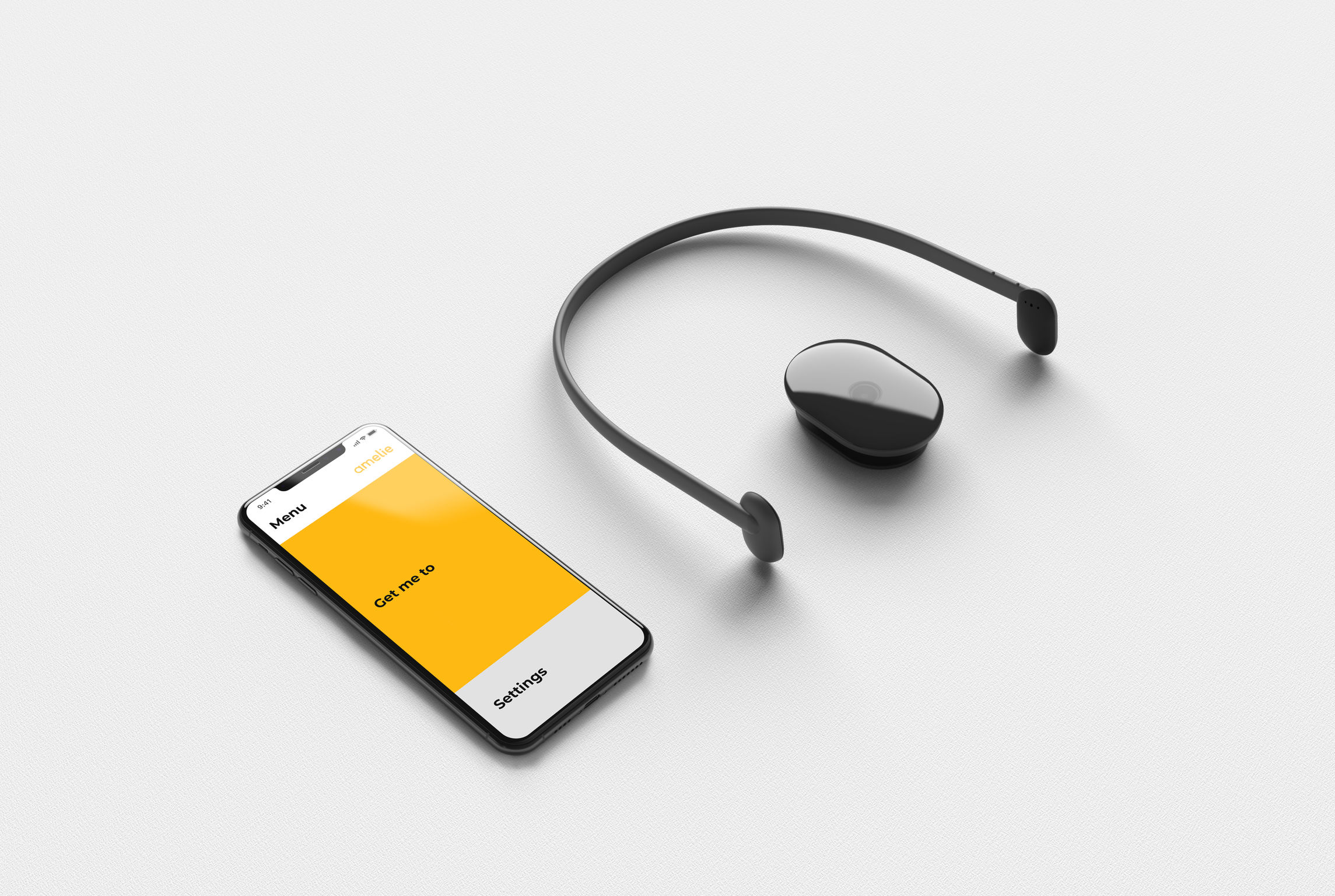 Amelie’s compact wearable, headset and companion app
